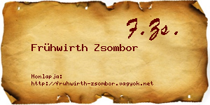 Frühwirth Zsombor névjegykártya
